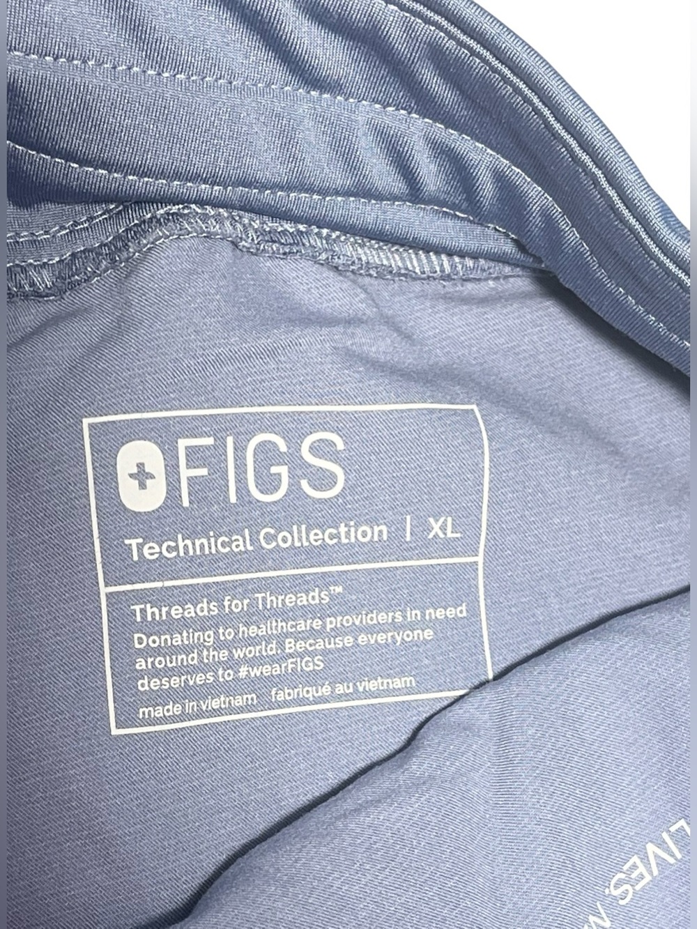 💙🩶FIGS Set of both Catarina XL top & Zamora jogger XL pants Vapor Blue EUC - Picture 9 of 15
